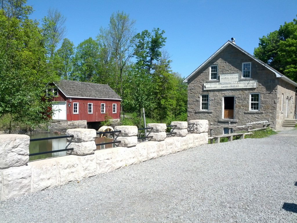 The Morningstar grist mill is a national museum with guided tours.  It affords welcome amenities like shaded picnic tables and clean town water to refresh supplies.